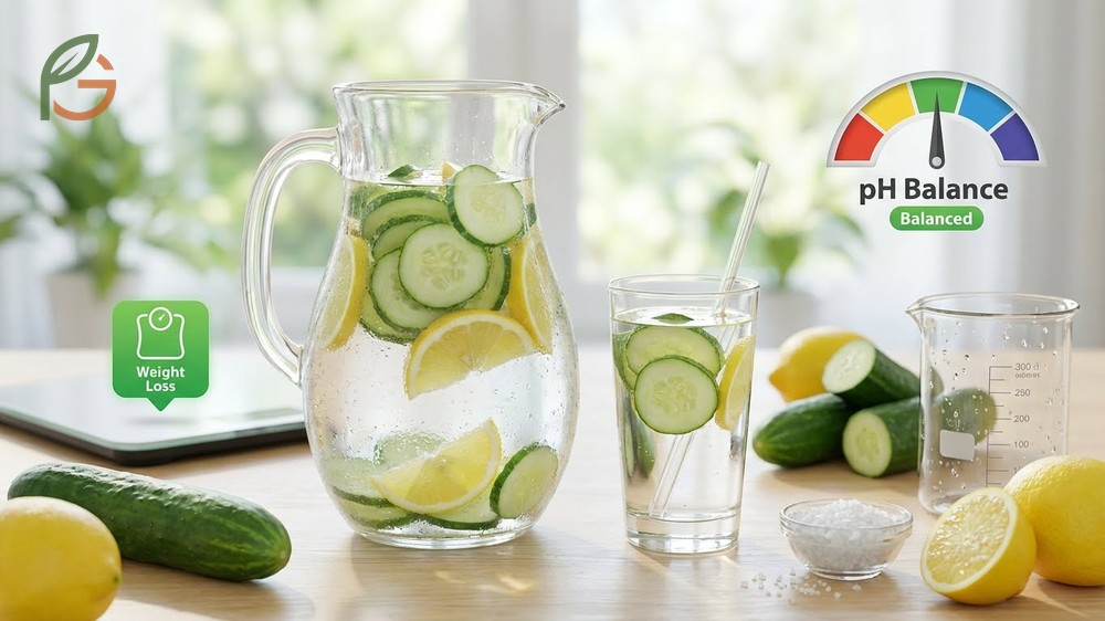 Cucumber and lemon water for weight loss combining alkalinity with diuretic properties to flush out bloating rapidly.