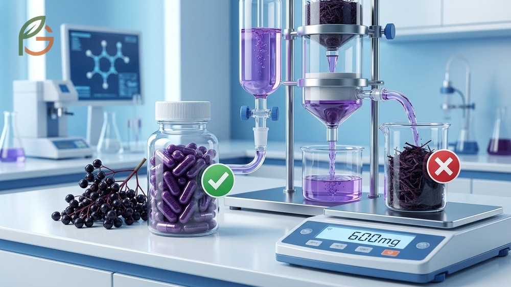 Elderberry supplement safety is high for daily doses between 600mg and 900mg during short term use.