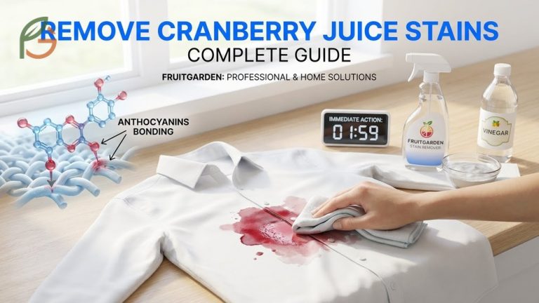 How to remove cranberry juice stain requires immediate action to treat the deep red anthocyanin pigments.