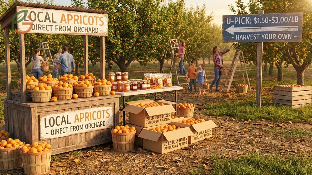 Local apricot orchards provide bulk buying opportunities and u-pick experiences for fresh fruit lovers at lower prices.