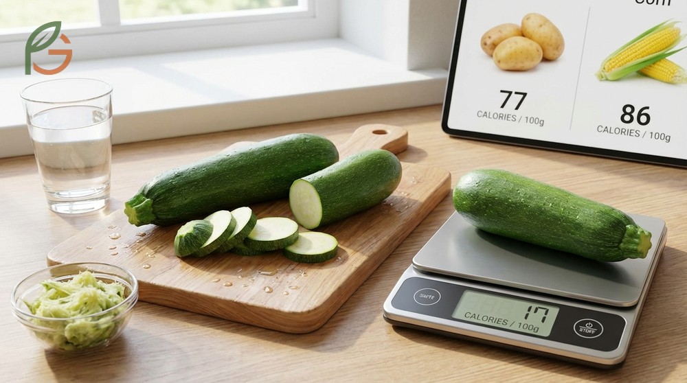 Low calorie vegetable benefits of zucchini come from high water content and fiber that keeps the glycemic index at 15.