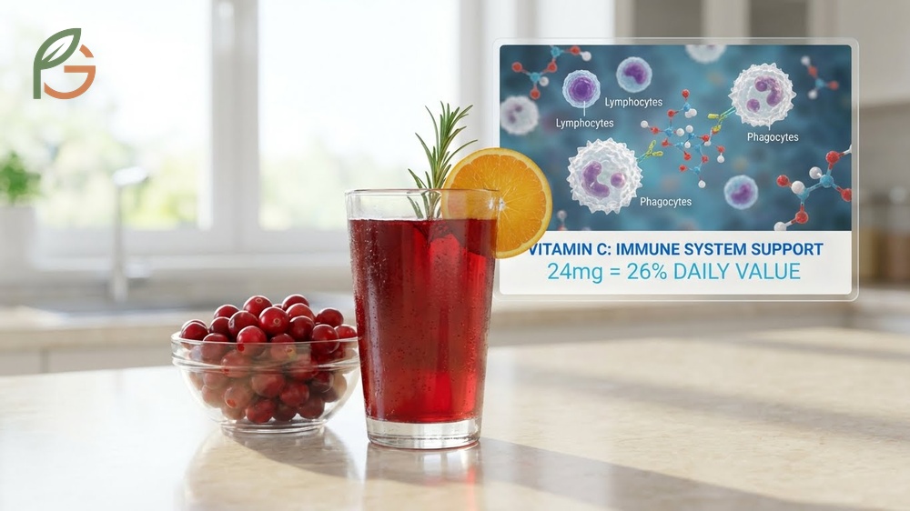 Vitamin C and immune system benefits of cranberry juice for boosting health.