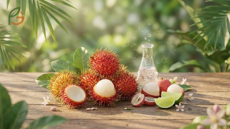 What does rambutan taste like described as a sweet floral blend with grape and lychee notes plus citrus undertones.