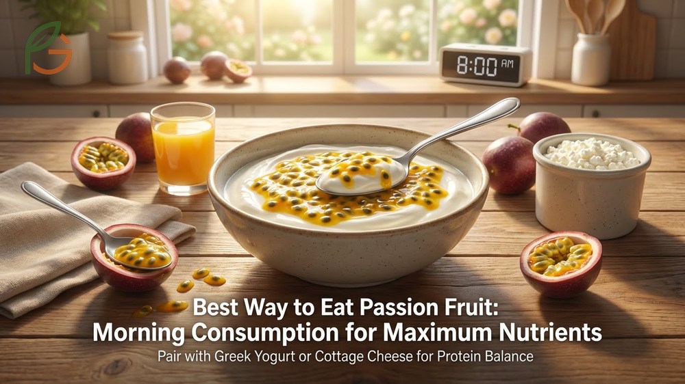 Best way eat passion fruit includes pairing it with yogurt or blending into smoothies for maximum nutrient retention.