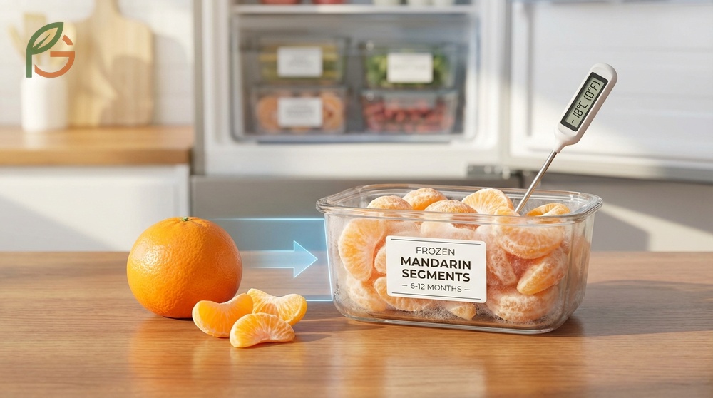 Extend mandarin freshness by freezing peeled segments at 0°F to preserve vitamin C for 6-12 months.