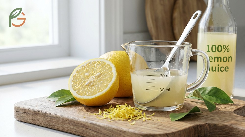 Medium lemons produce about 3 to 4 tablespoons of juice while large ones yield up to 5 tablespoons.