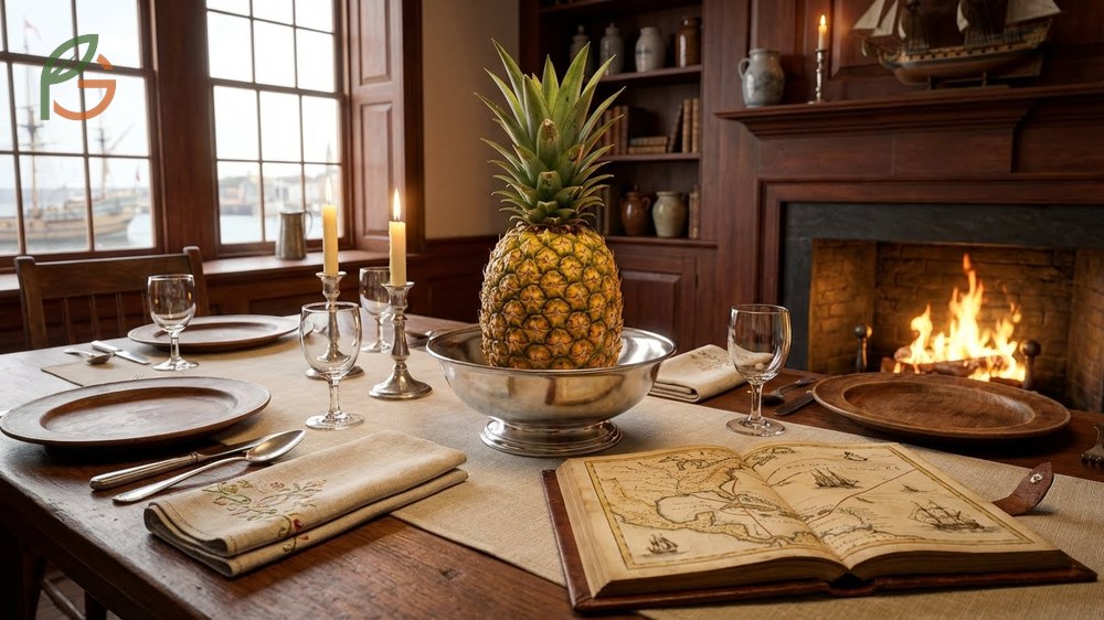 Pineapple Symbol Of Hospitality showing how rare Caribbean fruits became icons of generosity in the 1600s.