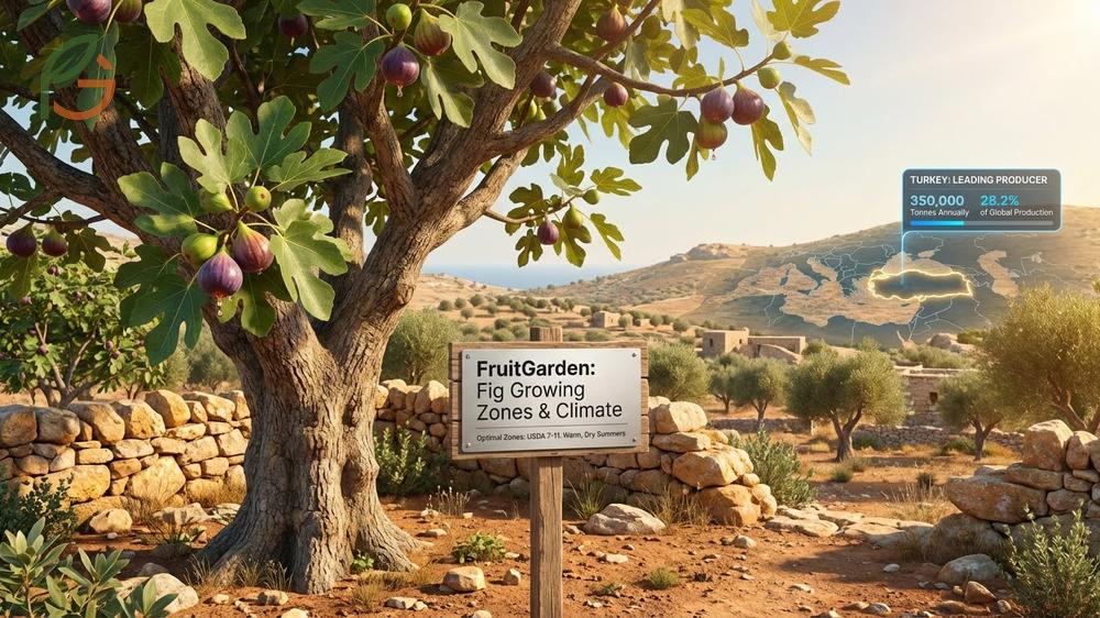 Where do figs grow focusing on USDA hardiness zones 7-11 and Mediterranean climates for optimal production.