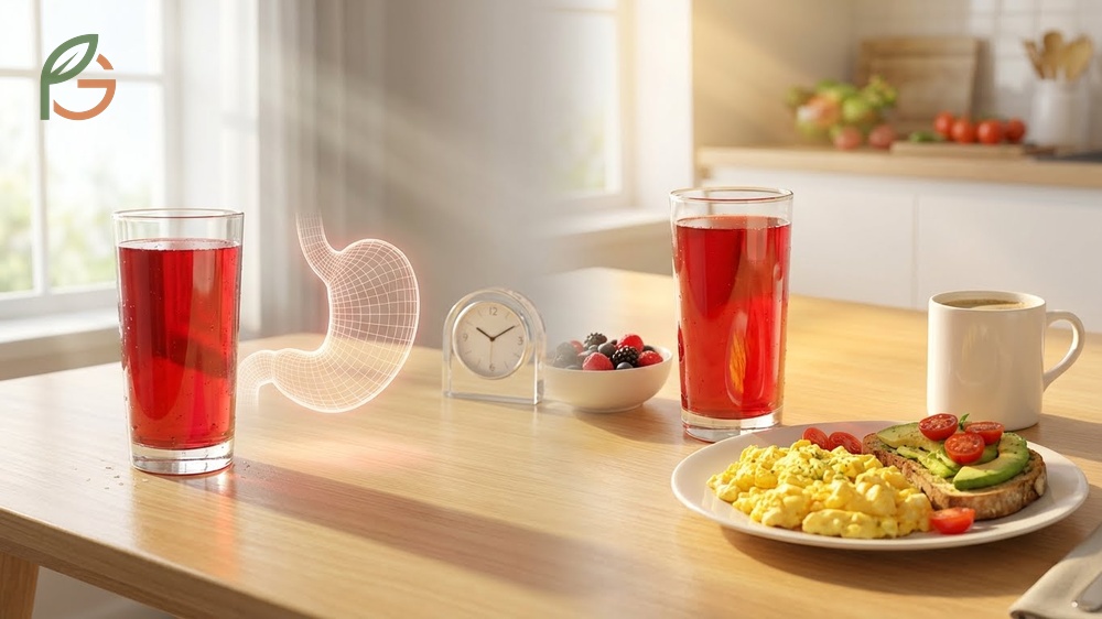 Drinking cranberry juice on empty stomach maximizes nutrient absorption but may cause mild discomfort in some people.