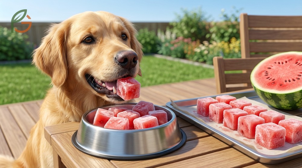 Frozen watermelon for dogs provides a cooling summer treat that aids hydration during heat.