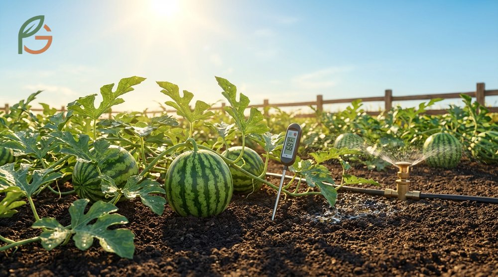 How to grow watermelon in sandy loam soil with a pH of 6.0 to 6.8 and ensure 8 hours of daily sunlight for healthy vines.