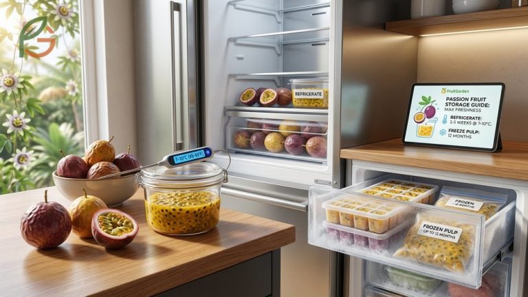 How to store passion fruit requires maintaining humidity between 90 and 95 percent to prevent premature spoilage.