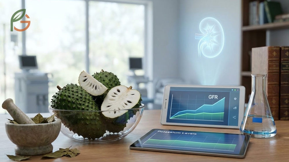 Is soursop good for kidneys explaining safe consumption of 200g daily to support blood pressure without potassium overload.