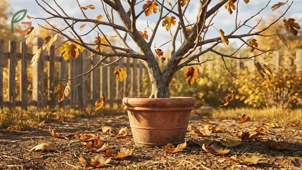 Fig trees naturally lose their leaves and turn yellow in fall as they enter winter dormancy regardless of health.