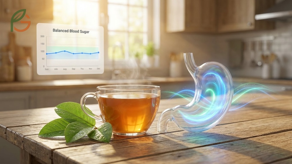 Drinking guava leaf tea empty stomach maximizes absorption of active compounds to kickstart metabolism before breakfast.