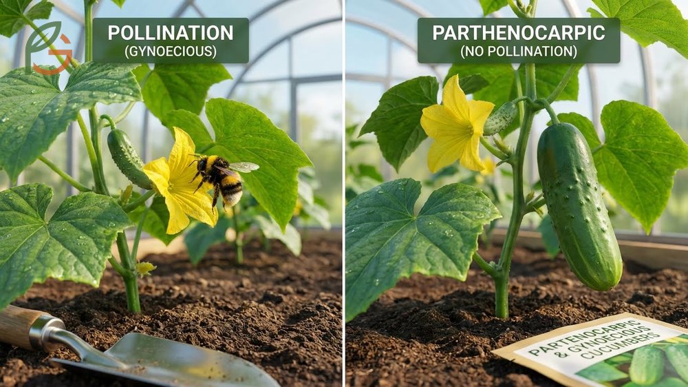 Understanding parthenocarpic and gynoecious cucumbers that produce seedless fruit without pollination for higher garden yields.