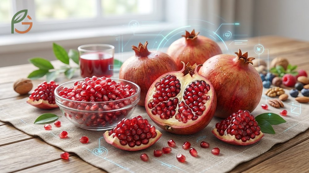 Are pomegranates good for you due to high potassium content and powerful tannins that protect cells.