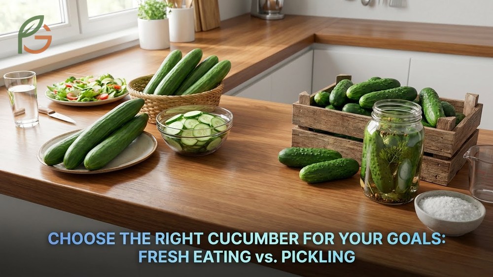 Best cucumbers for specific uses including lemon cucumbers and heirloom varieties for unique flavor and seed saving.