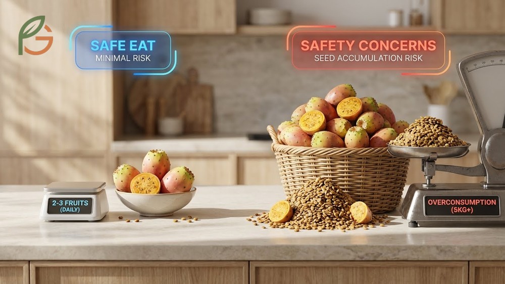 Safe eat seeds guidelines recommending moderation to avoid digestive issues from fiber accumulation.