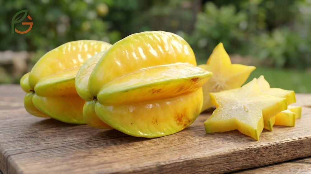 When starfruit ripe signs include bright yellow skin with light green ridges and a texture that yields to pressure.