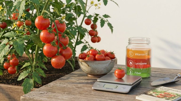 Calories in cherry tomatoes guide revealing 18 calories per 100g and vitamin C benefits.