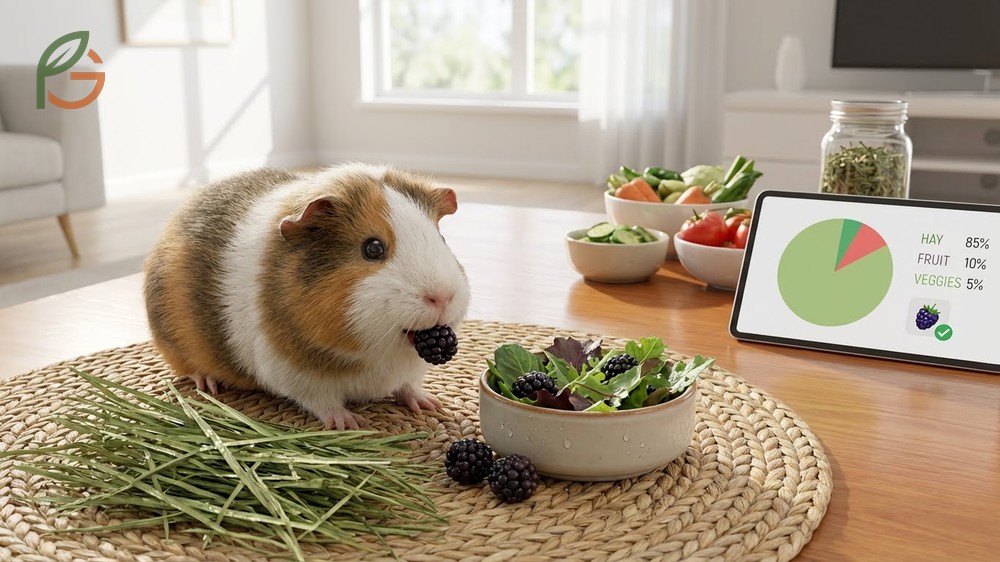 Can guinea pigs eat blackberries providing 21mg vitamin C per serving to support immune health and prevent scurvy.
