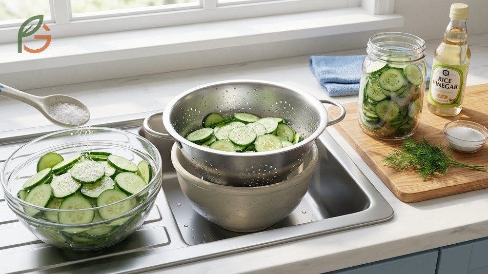 How to season cucumbers starts with salting to draw out moisture before adding vinegar and herbs for enhanced flavor.