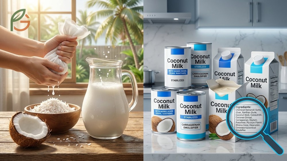 Fresh coconut milk benefits include superior flavor and no added preservatives compared to commercial canned versions.