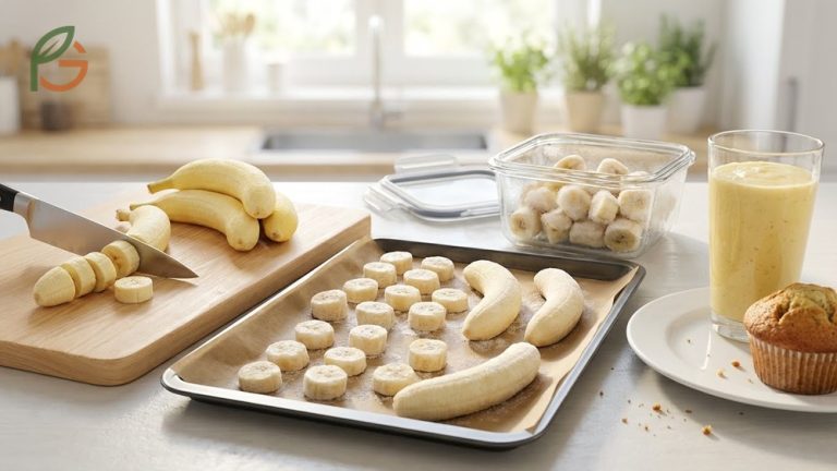 How to freeze bananas for smoothies and baking using proven preservation methods to reduce kitchen food waste.