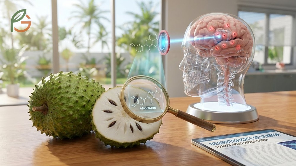 Soursop side effects showing Parkinson-like symptoms such as tremors and rigidity from annonacin damaging nerve cells.