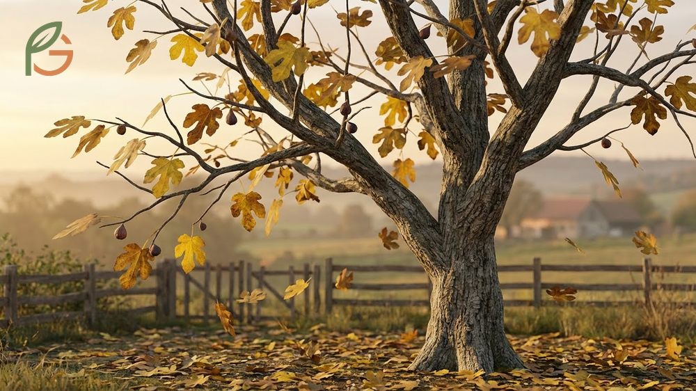 Are fig trees deciduous explained by their natural leaf drop after frost and 3-5 month winter dormancy period.