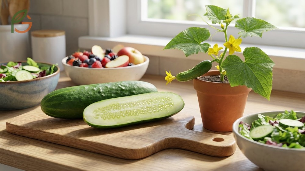 Is cucumber a fruit explained by science as a pepo which is a specialized berry featuring a hard rind and inner seeds.