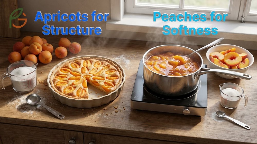 Cooking with apricot vs peach involves adjusting sugar levels and selecting fruit based on texture retention.