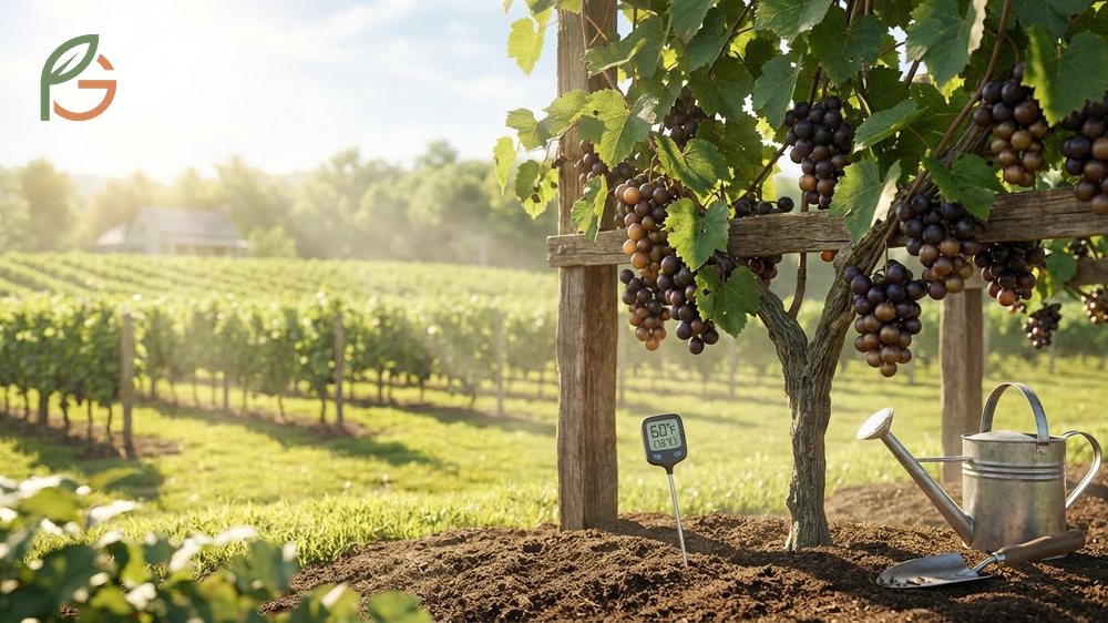 How to grow muscadine grapes requires 6 to 8 hours of direct sunlight and well-drained soil in zones 7 to 10.