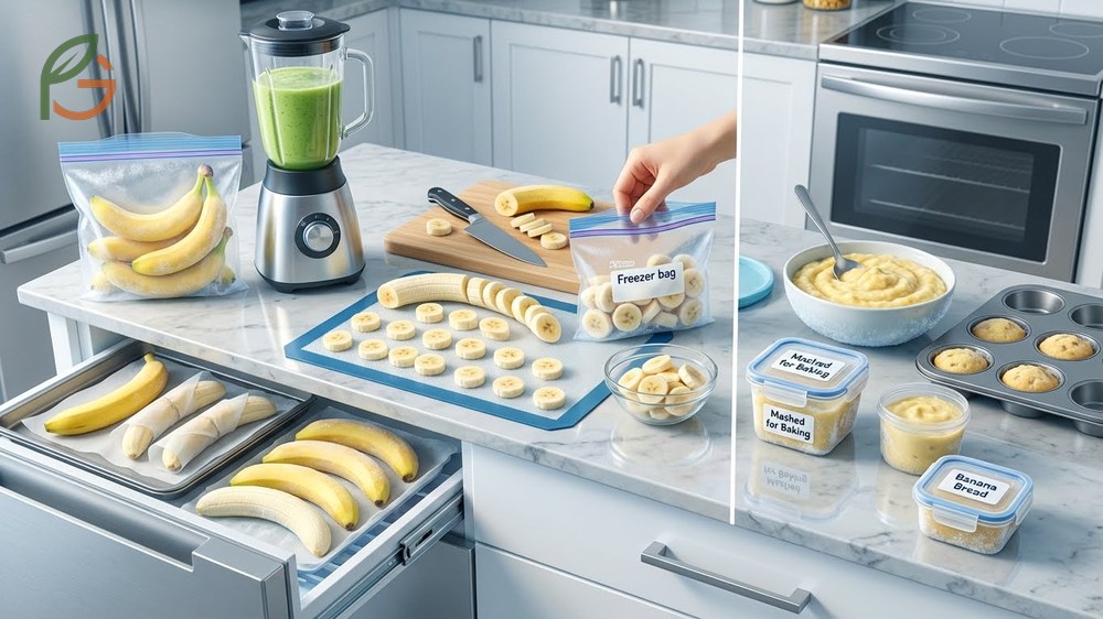 How to freeze bananas using whole sliced or mashed techniques for versatile meal preparation and storage.