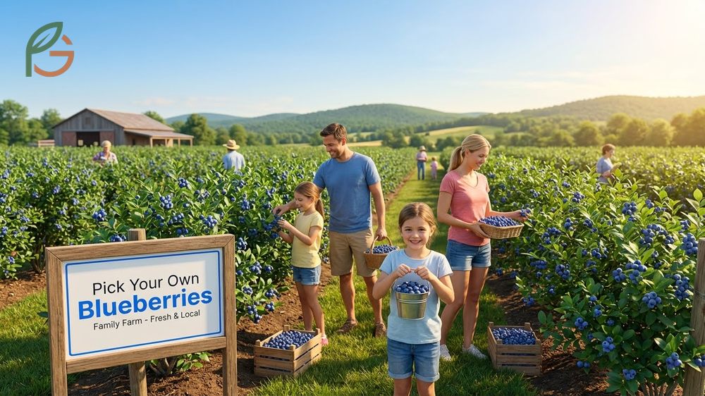 Pick your own blueberries locations offering fresh harvests across major cultivation regions.