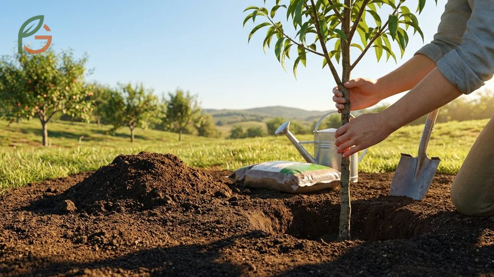 How to plant a peach tree requires selecting a location with 6 to 8 hours of direct sunlight daily.
