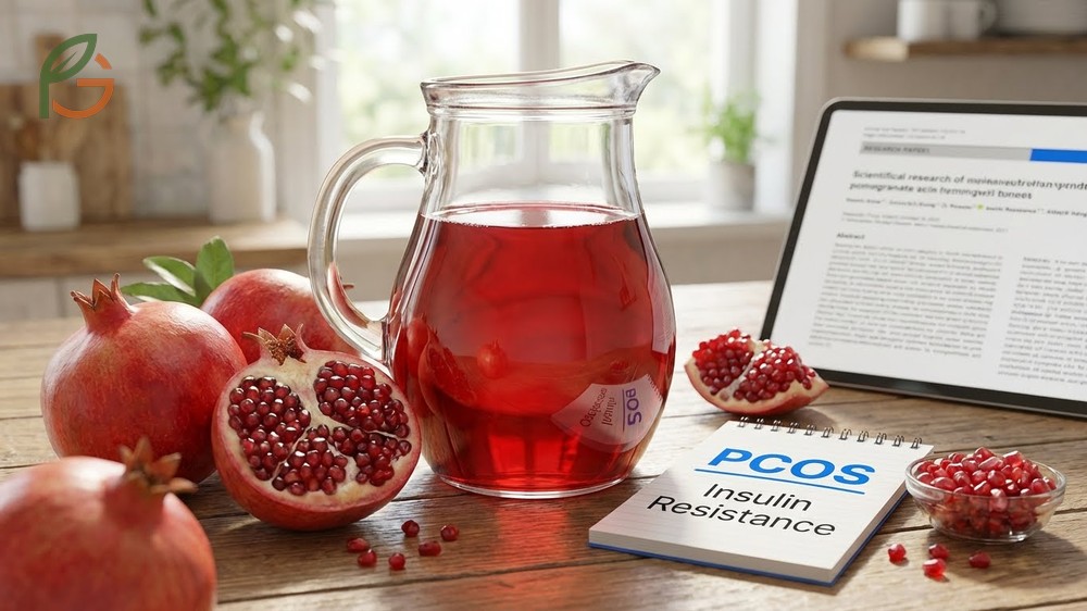 Pomegranate for PCOS helps improve insulin sensitivity and reduces chronic inflammation in women.