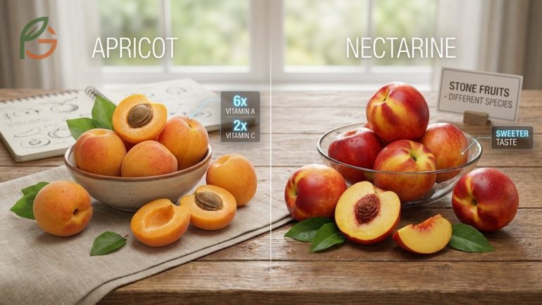 Apricot vs nectarine comparison highlighting differences in skin texture, flavor intensity, and nutritional value.