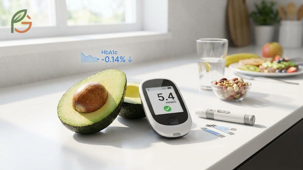 Are avocados good for diabetics depicted with low sugar content of less than 1g per serving for glucose control.