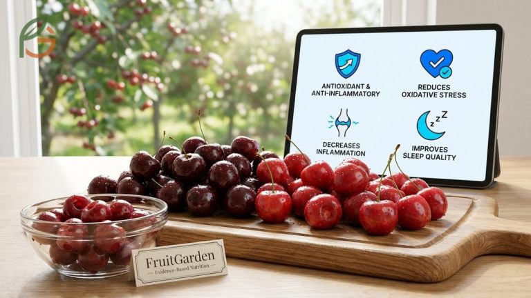 Antioxidant power of cherries reducing oxidative stress in 8 out of 10 clinical studies.