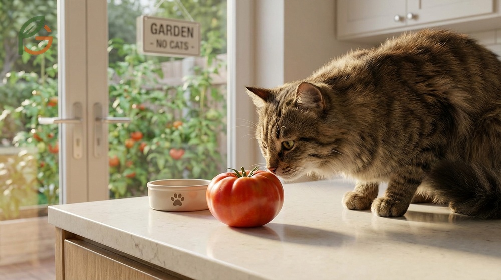 Can cats eat tomatoes analysis showing ripe red fruit is safe in minimal quantities unlike green parts.
