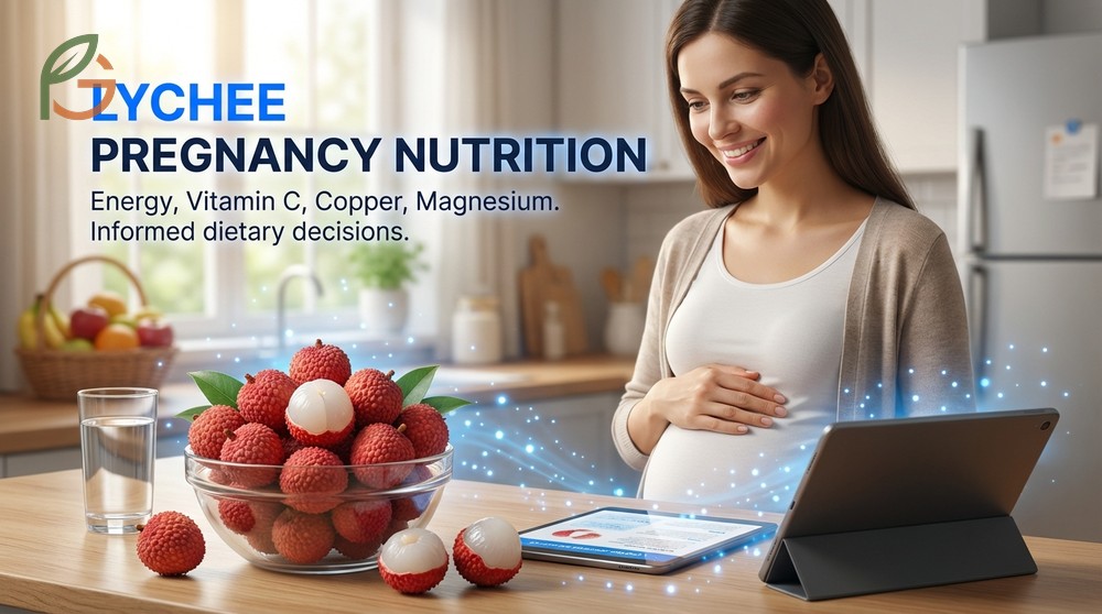 Lychee pregnancy nutrition offers copper for red blood cell formation and magnesium to support muscle function during fetal development.