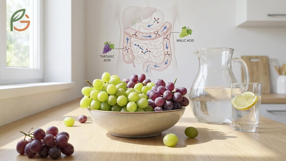 Are grapes a laxative due to tartaric acid and fiber that stimulate mild natural bowel movements.