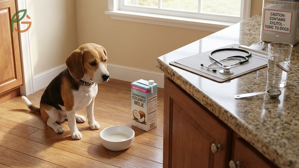 Can dogs drink coconut milk safety check comparing unsweetened varieties against high potassium coconut water for pets.