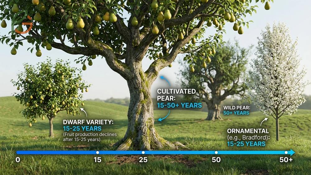 How long do pear trees live is often between fifteen and fifty years depending on the rootstock and care.