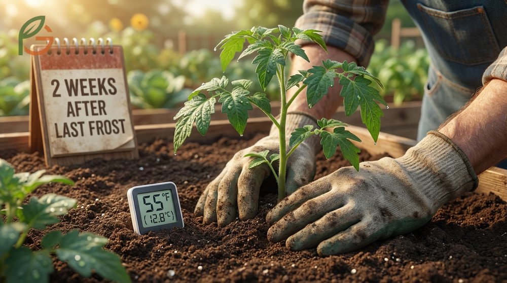 When to transplant tomato seedlings outdoors involves a hardening off process of 7 to 10 days.