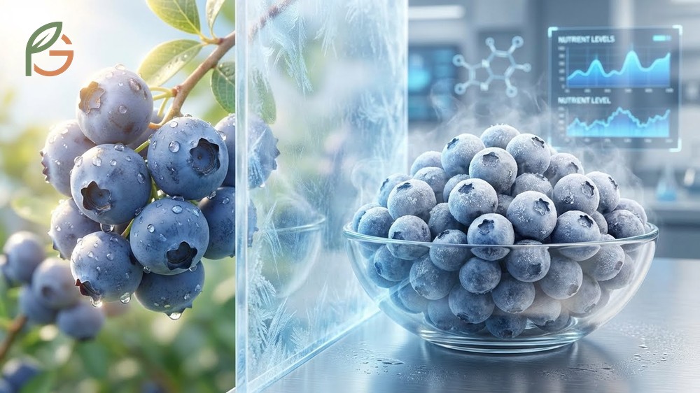 Are frozen blueberries good for you analysis showing higher antioxidant absorption due to ice crystal cell rupture.