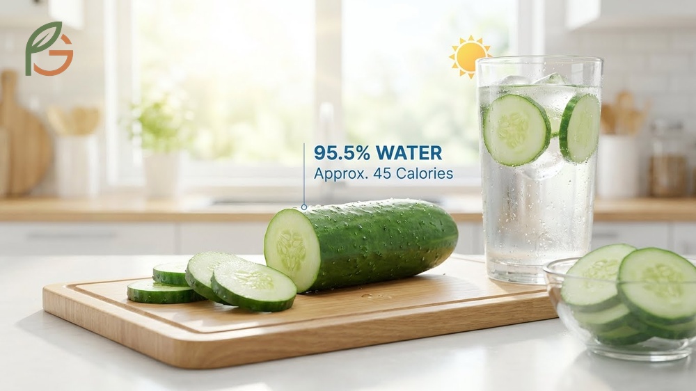Cucumber nutrition facts reveal they are over 95 percent water and provide vitamin K while remaining very low in calories.