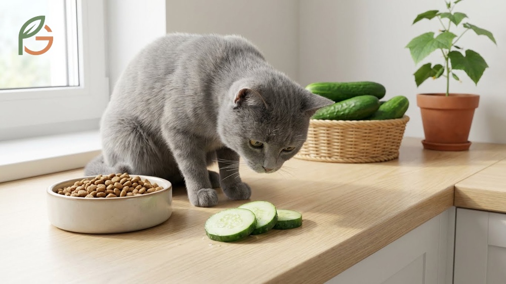 Is cucumber safe for cats when served in small 1cm pieces limited to 2-3 times per week.